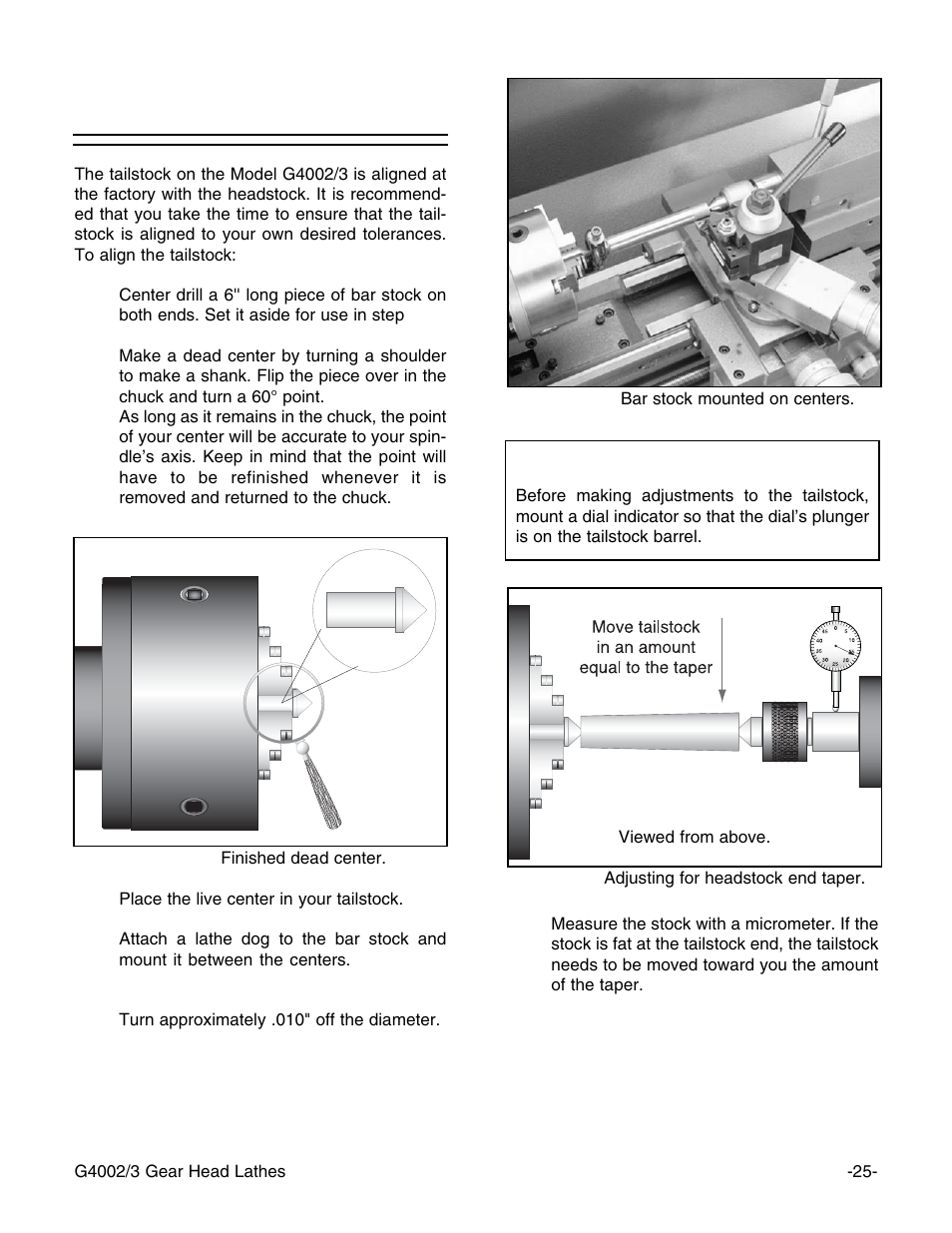 Tailstock | Grizzly G4003 User Manual | Page 28 / 55