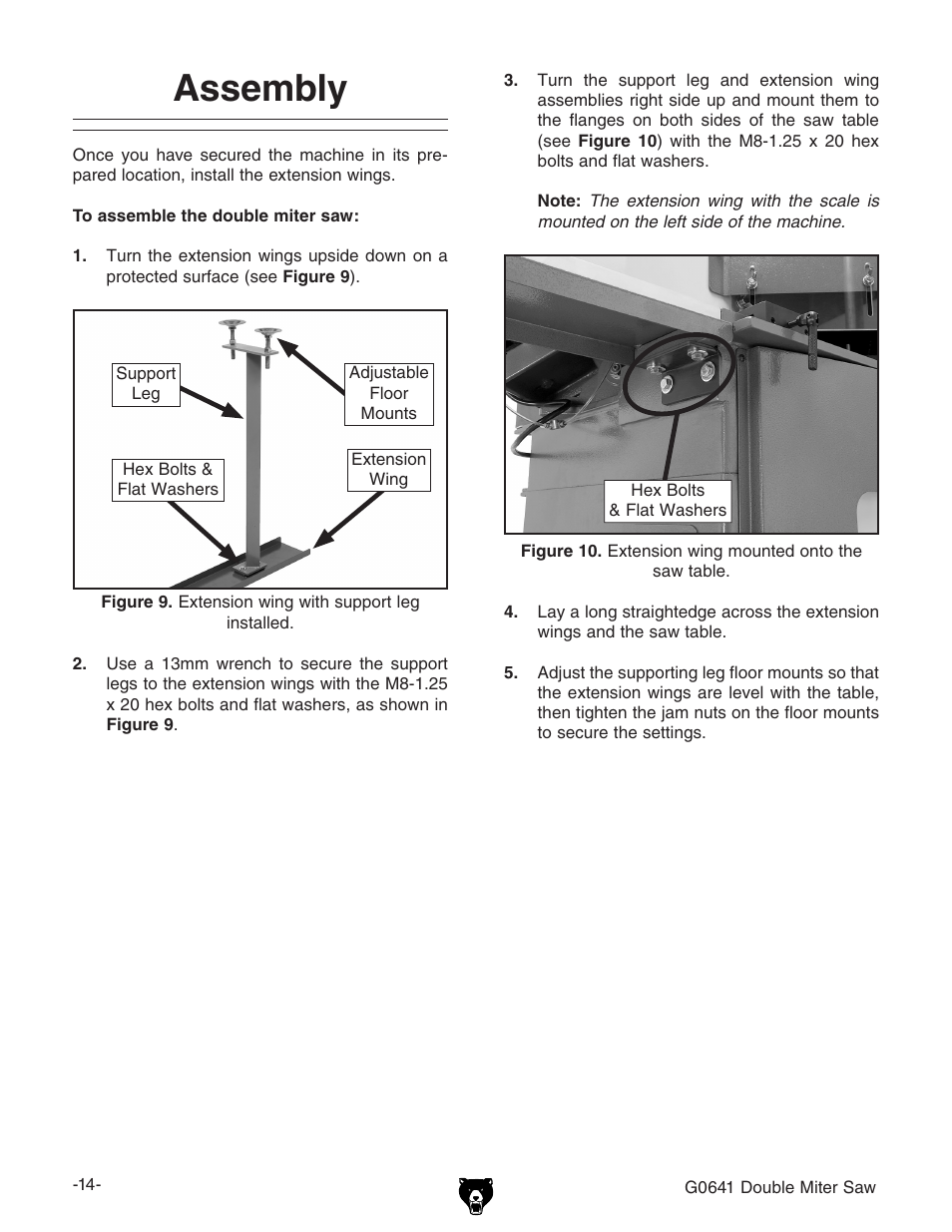 Assembly | Grizzly G0641 User Manual | Page 16 / 56