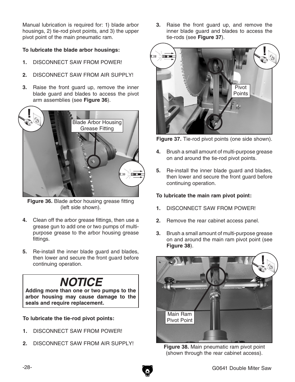 Notice | Grizzly G0641 User Manual | Page 30 / 56