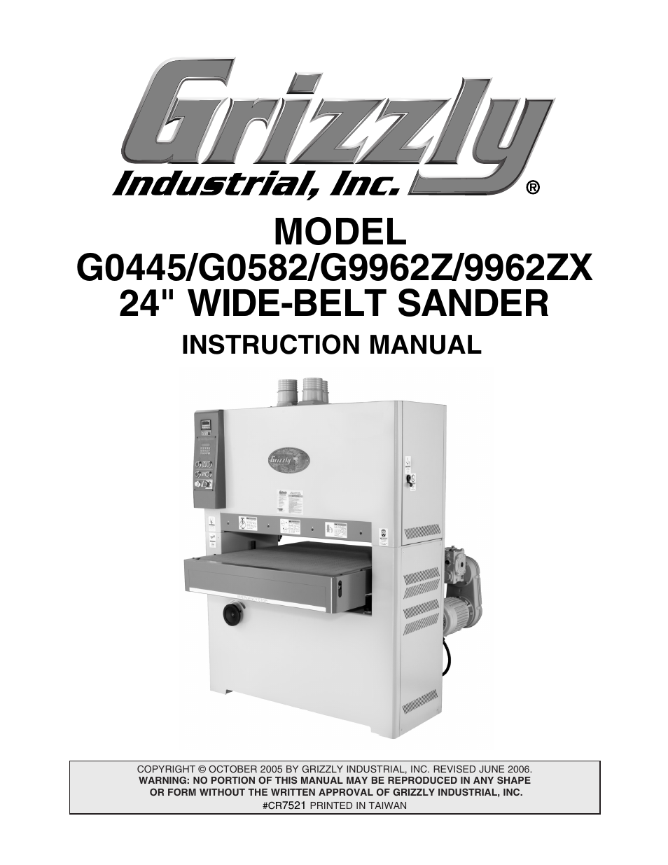 Grizzly G9962Z User Manual | 80 pages