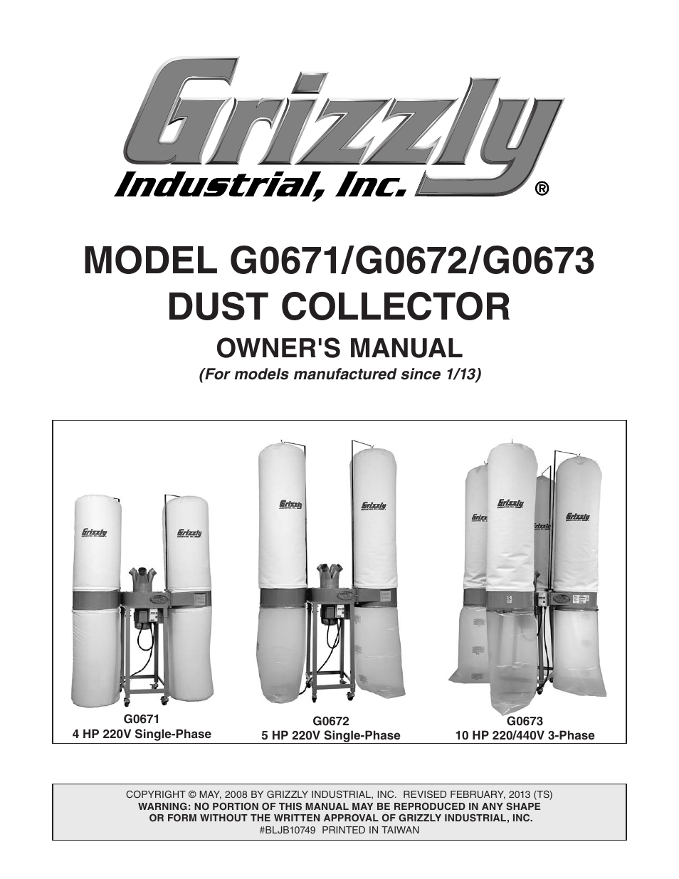 Grizzly G0671 User Manual | 56 pages