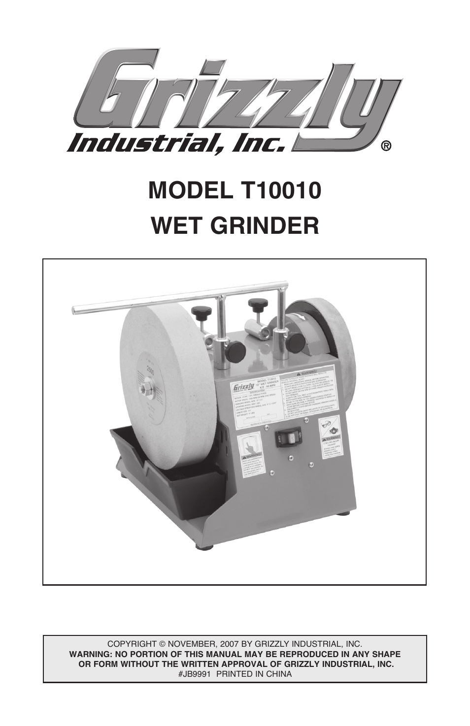 Grizzly T10010 User Manual | 28 pages