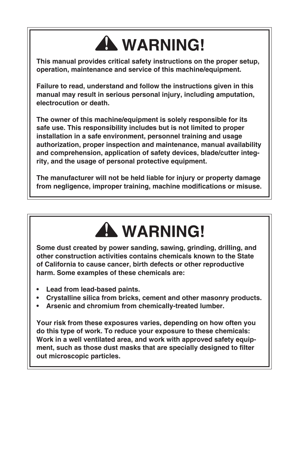 Grizzly T10010 User Manual | Page 2 / 28