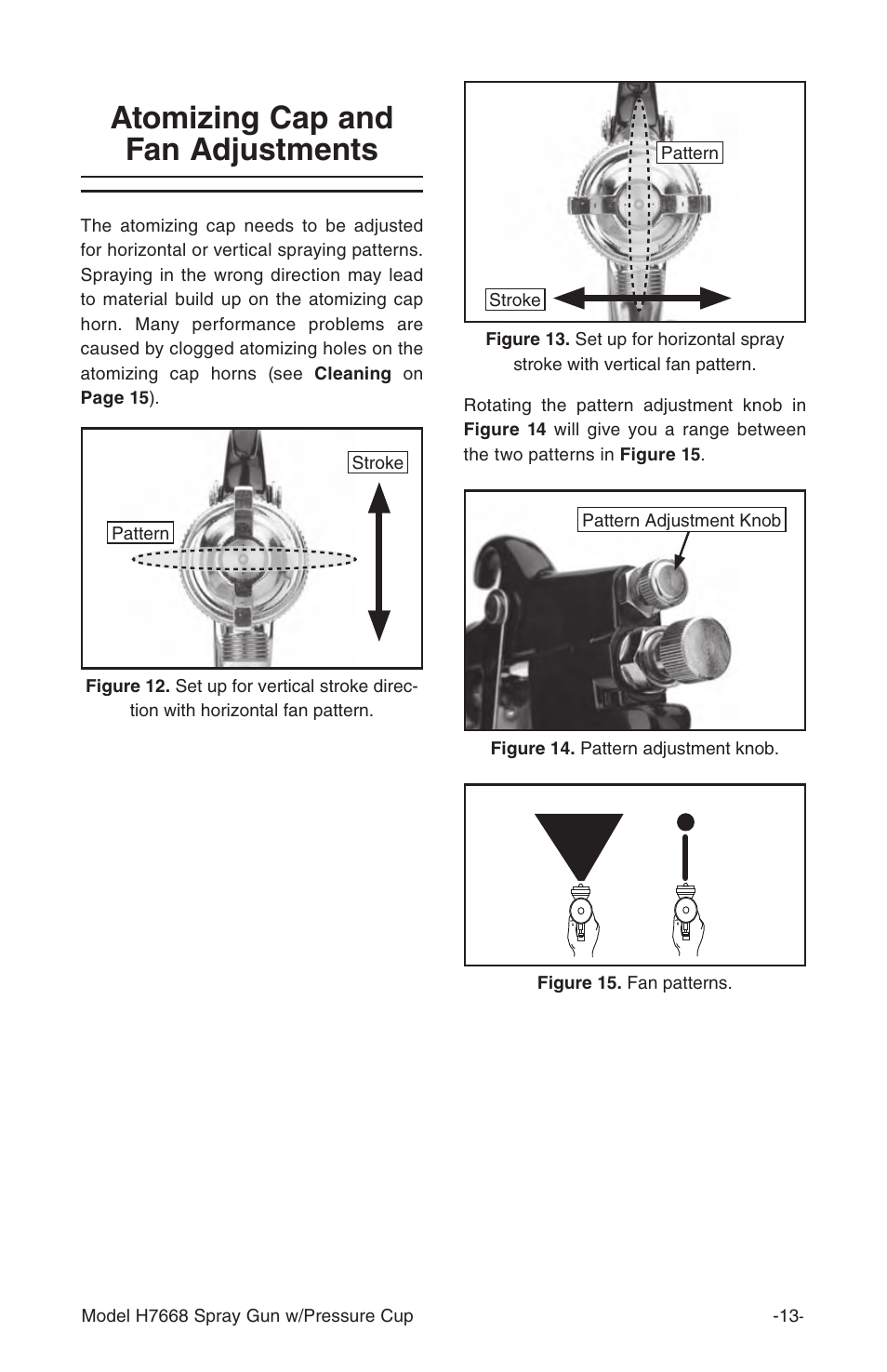 Atomizing cap and fan adjustments | Grizzly H7668 User Manual | Page 13 / 24