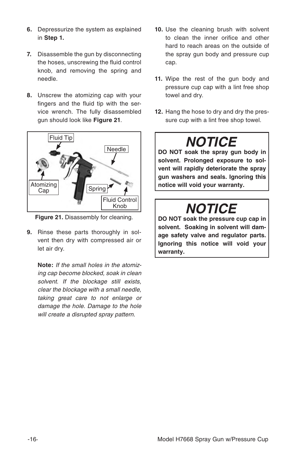 Notice | Grizzly H7668 User Manual | Page 16 / 24