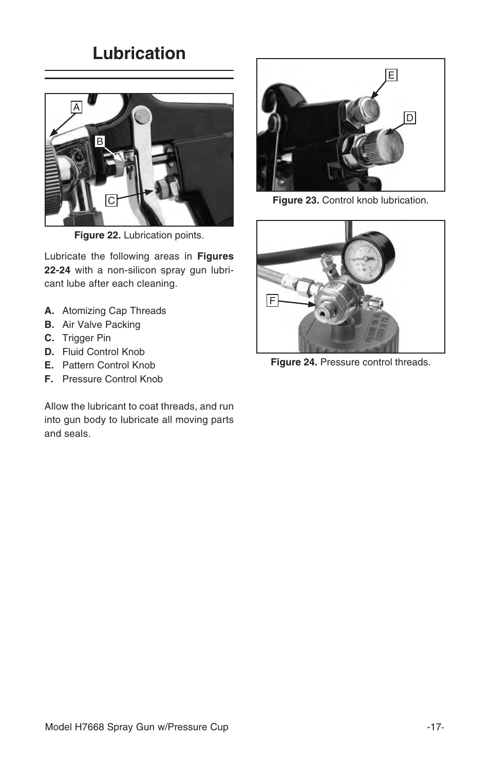 Lubrication | Grizzly H7668 User Manual | Page 17 / 24