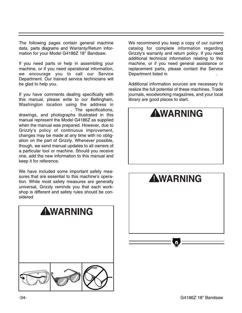 Grizzly G4186Z User Manual | Page 36 / 48