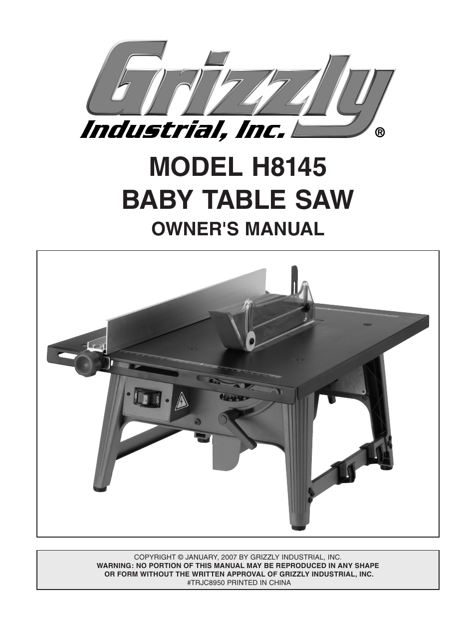 Grizzly H8145 User Manual | 36 pages