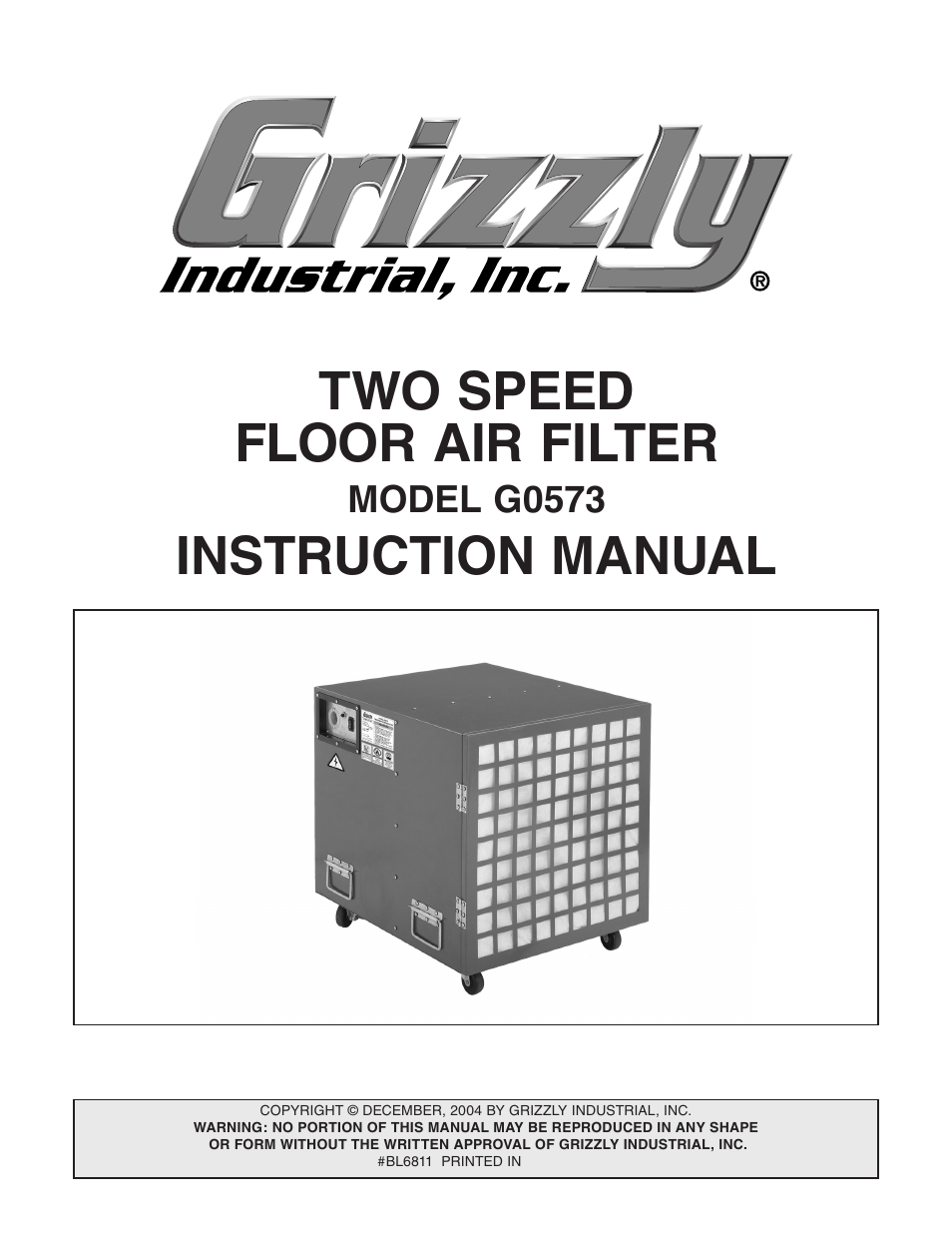 Grizzly G0573 User Manual | 24 pages