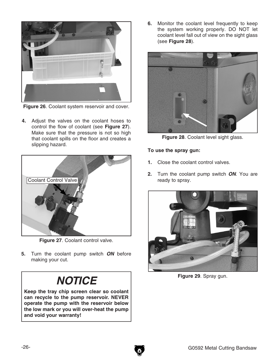 Notice | Grizzly G0592 User Manual | Page 28 / 60