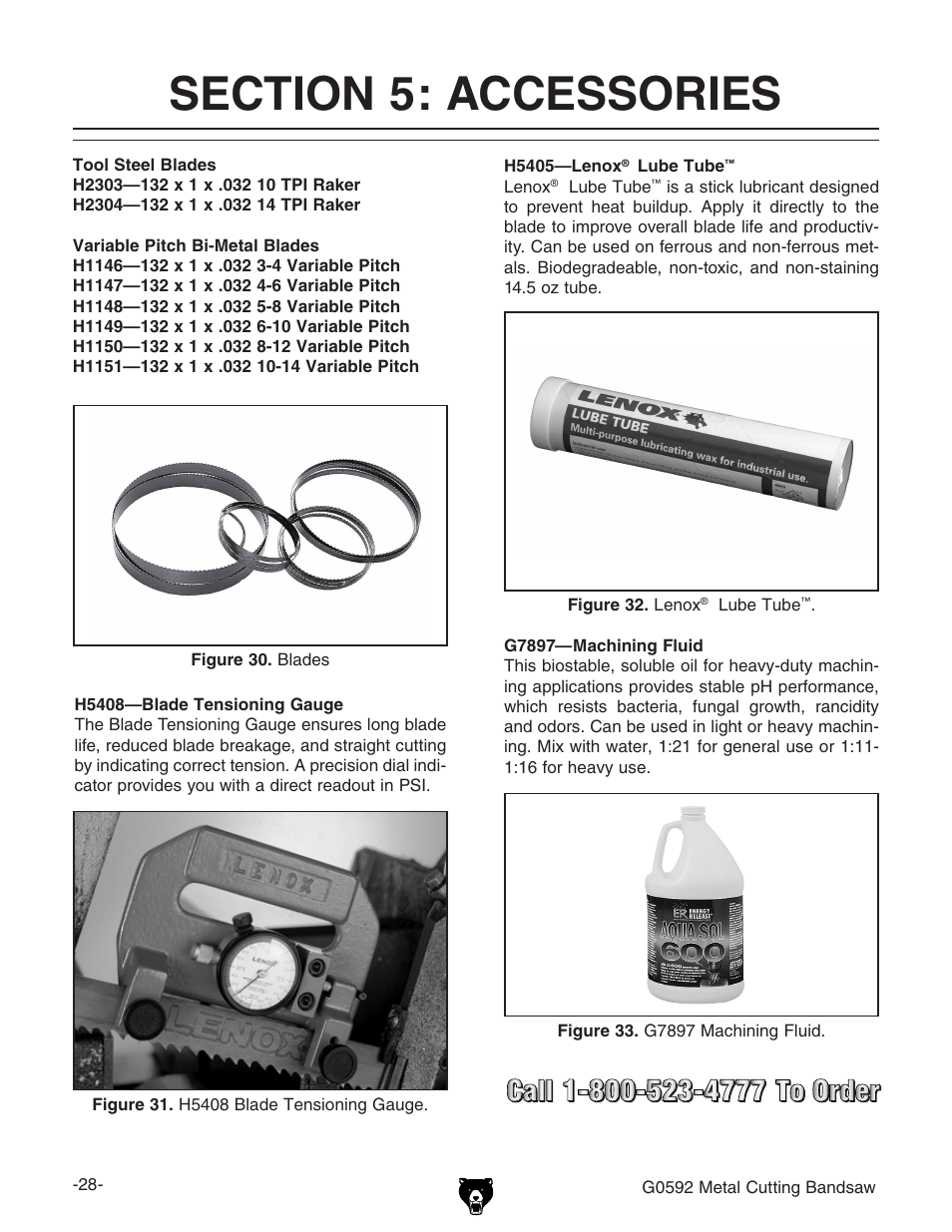 Grizzly G0592 User Manual | Page 30 / 60