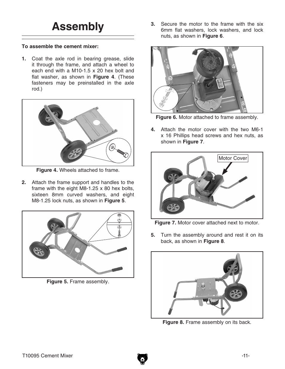 Assembly | Grizzly Low Profile Cement T10095 User Manual | Page 13 / 24