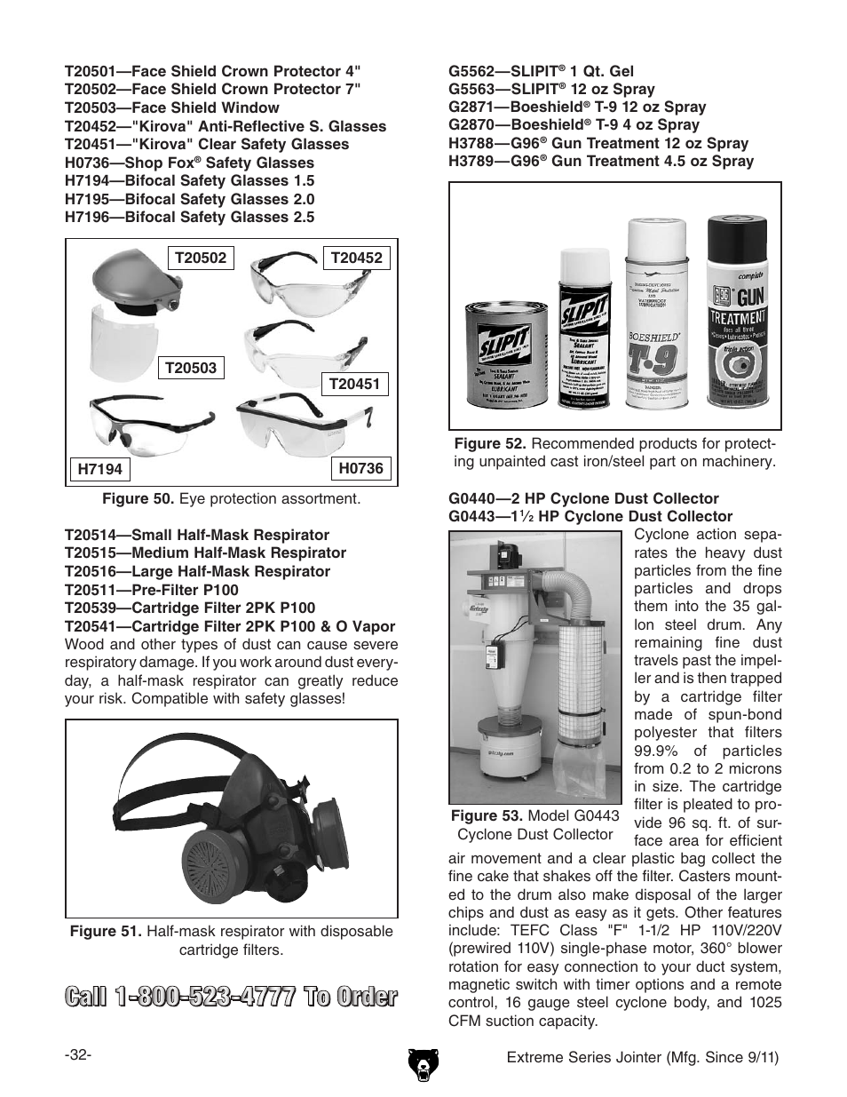 Grizzly Extren Series Jointer g9860 User Manual | Page 34 / 76
