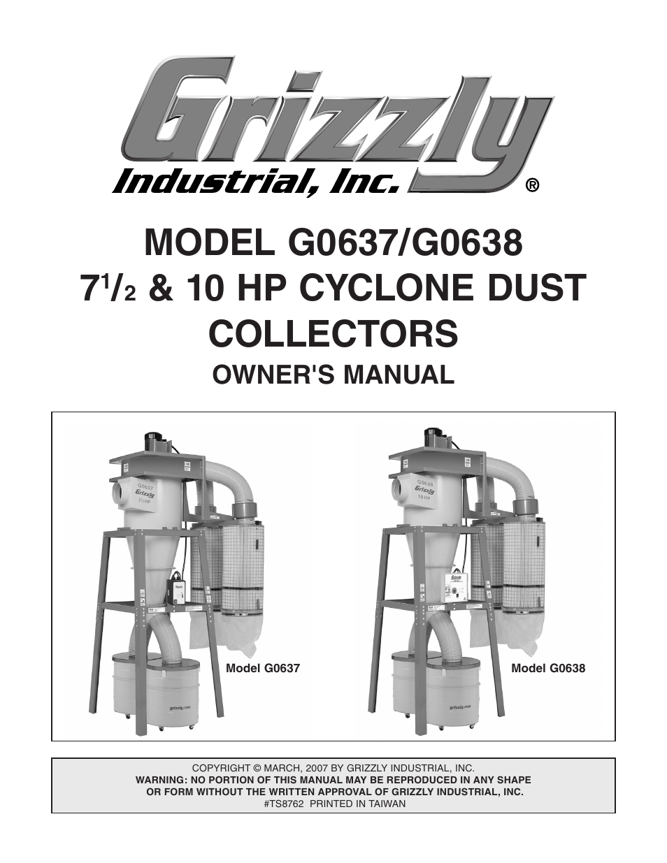 Grizzly G0638 User Manual | 60 pages