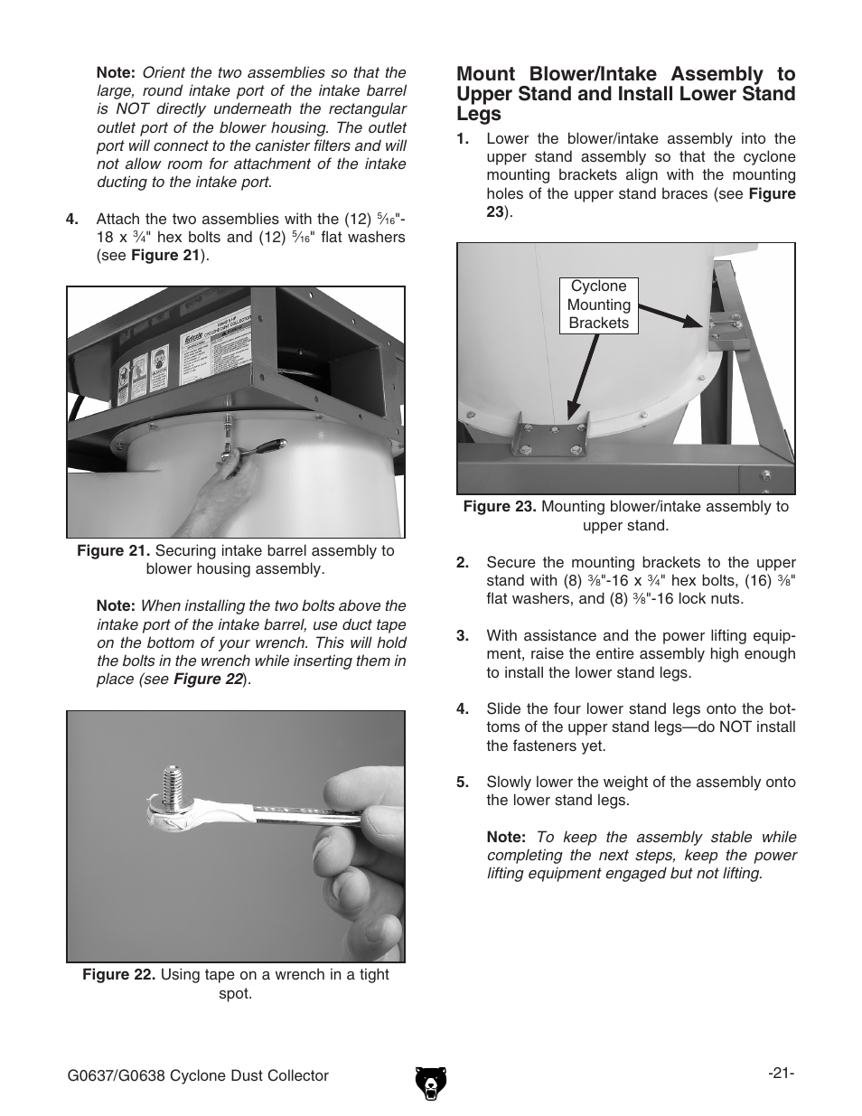 Grizzly G0638 User Manual | Page 23 / 60