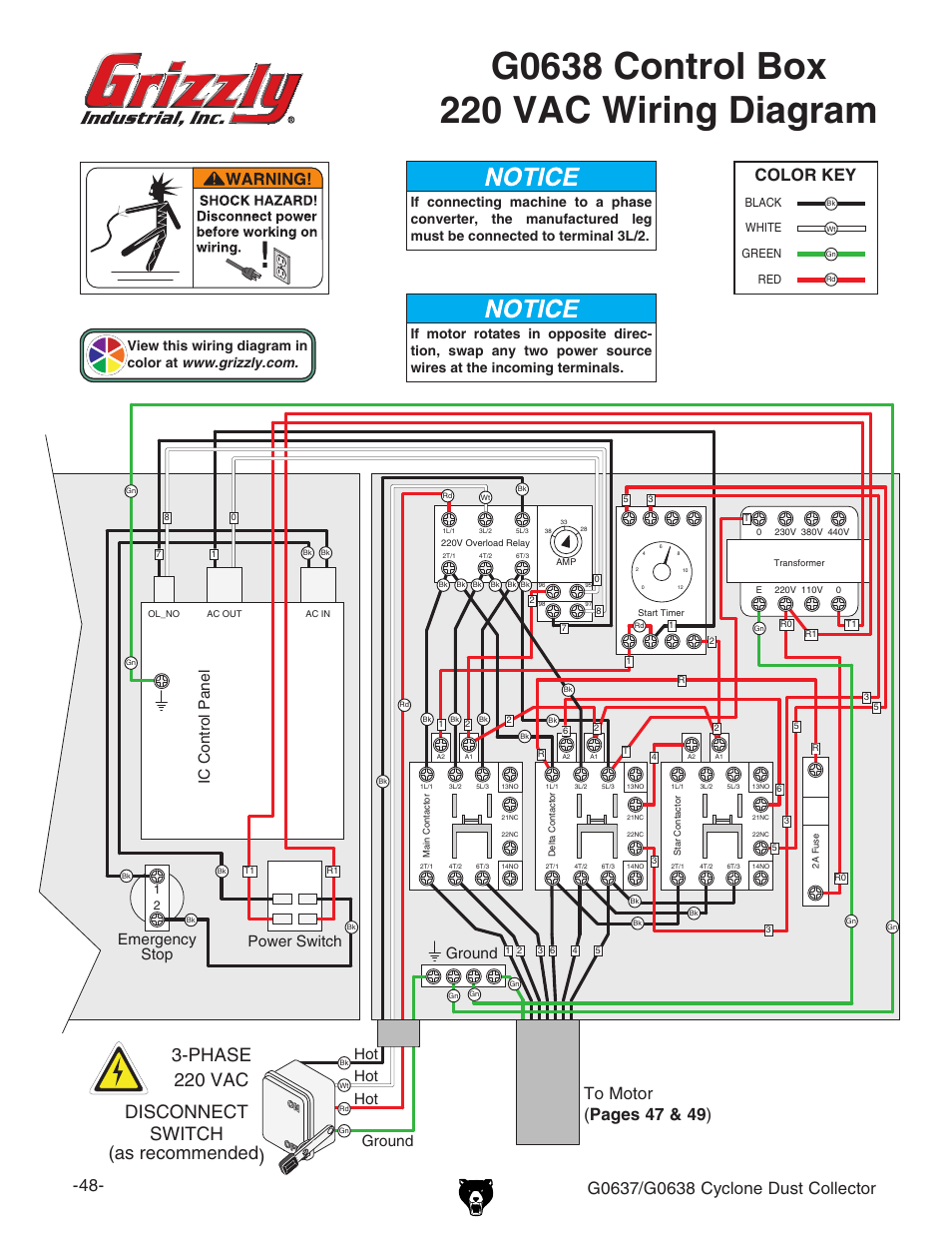 Grizzly G0638 User Manual | Page 50 / 60