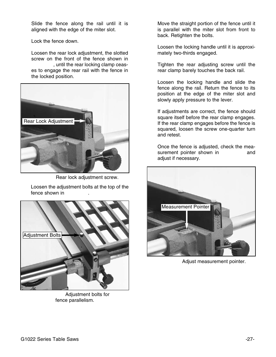 Grizzly Model G1022proz User Manual | Page 29 / 84