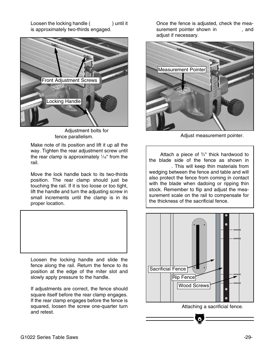 Notice | Grizzly Model G1022proz User Manual | Page 31 / 84