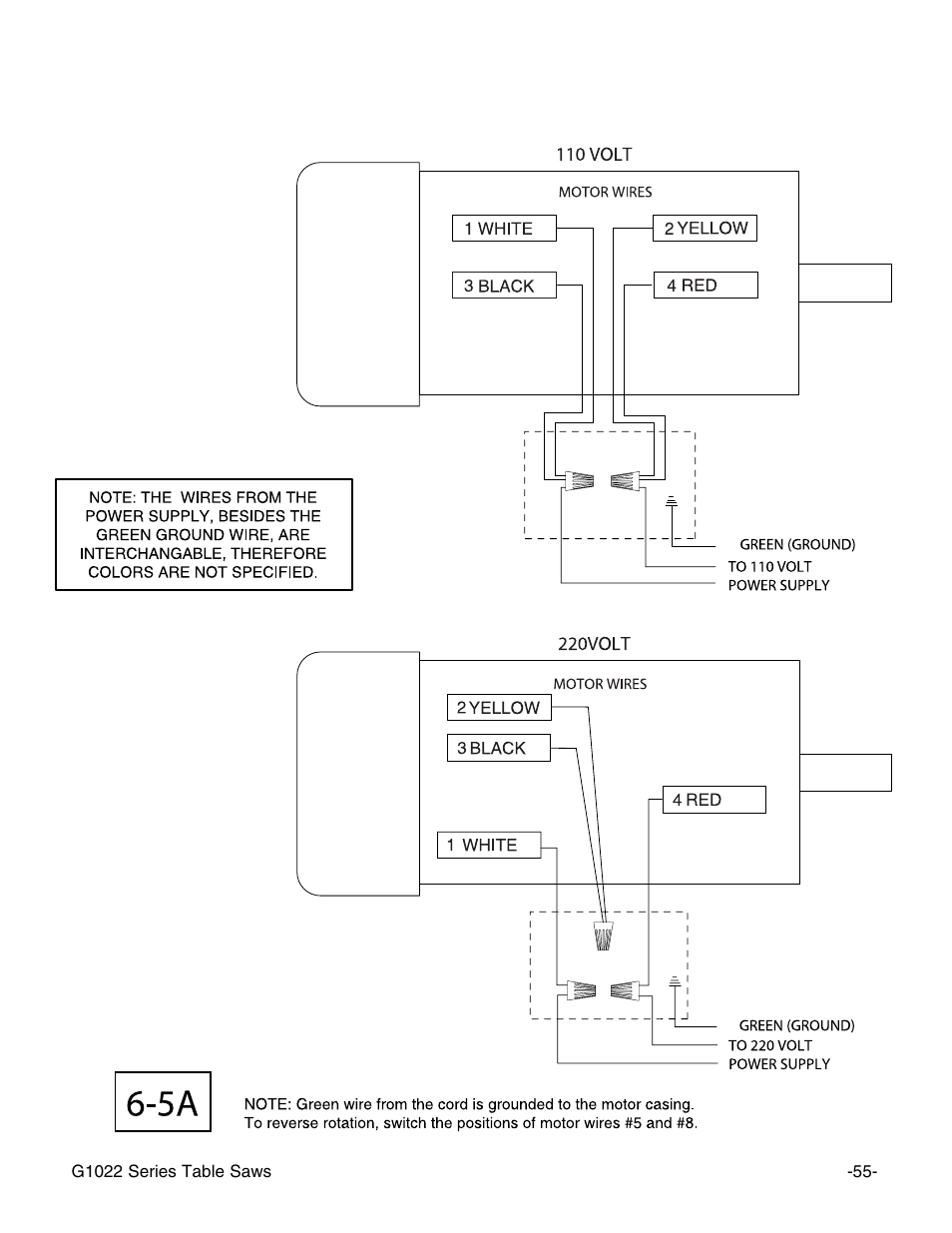 Zf, zfx, proz & prozx wiring diagram | Grizzly Model G1022proz User Manual | Page 57 / 84