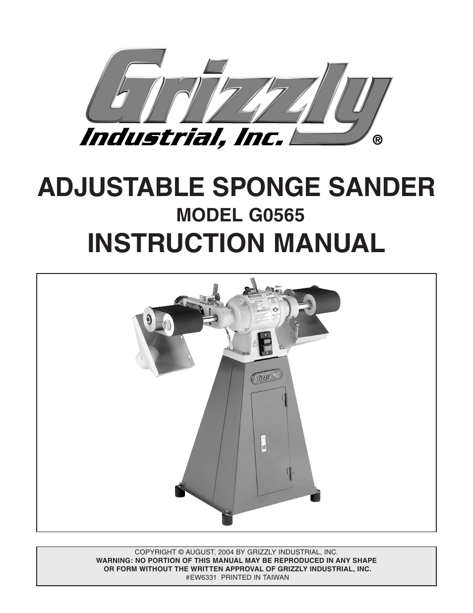 Grizzly G0565 User Manual | 32 pages