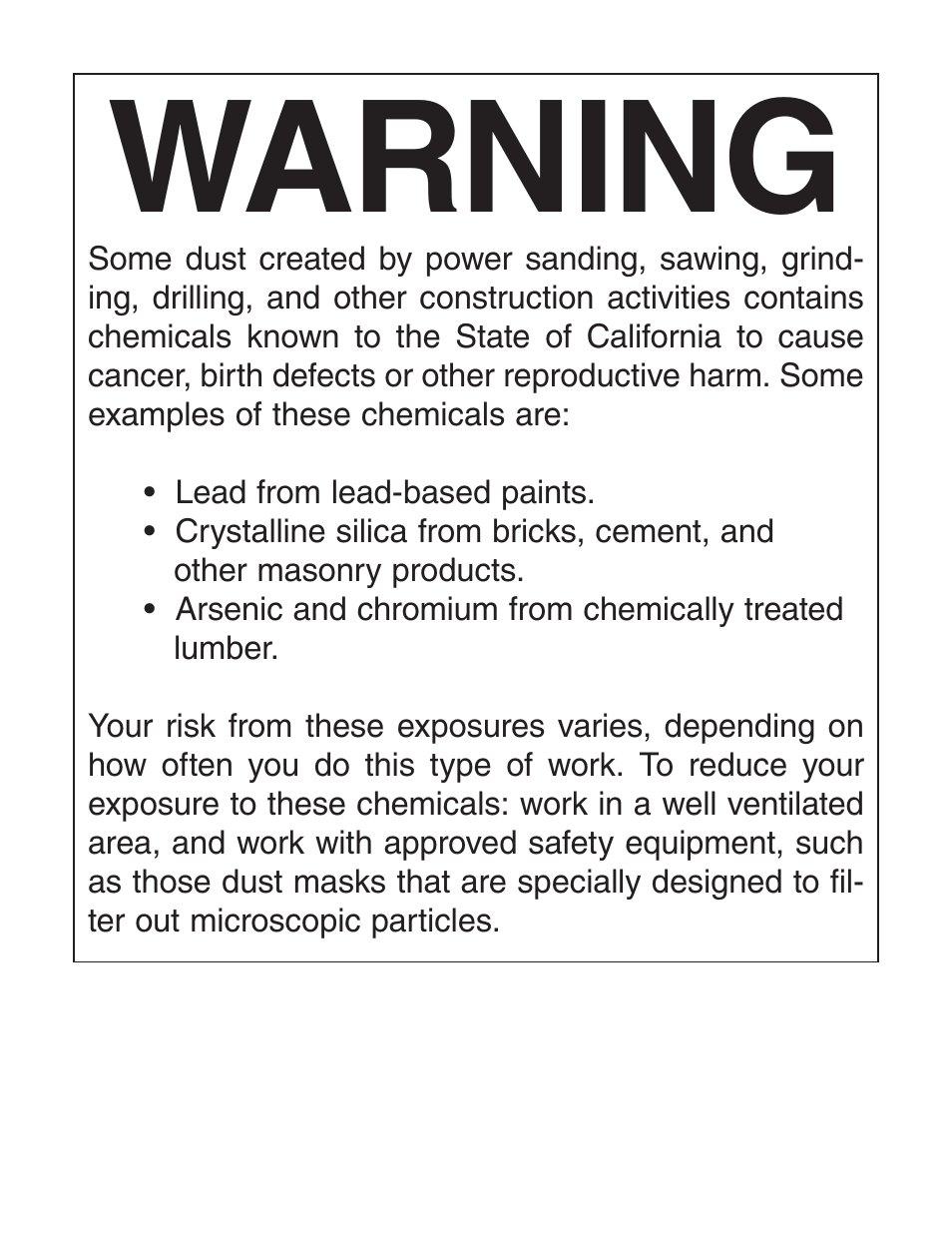 Warning | Grizzly G0565 User Manual | Page 2 / 32