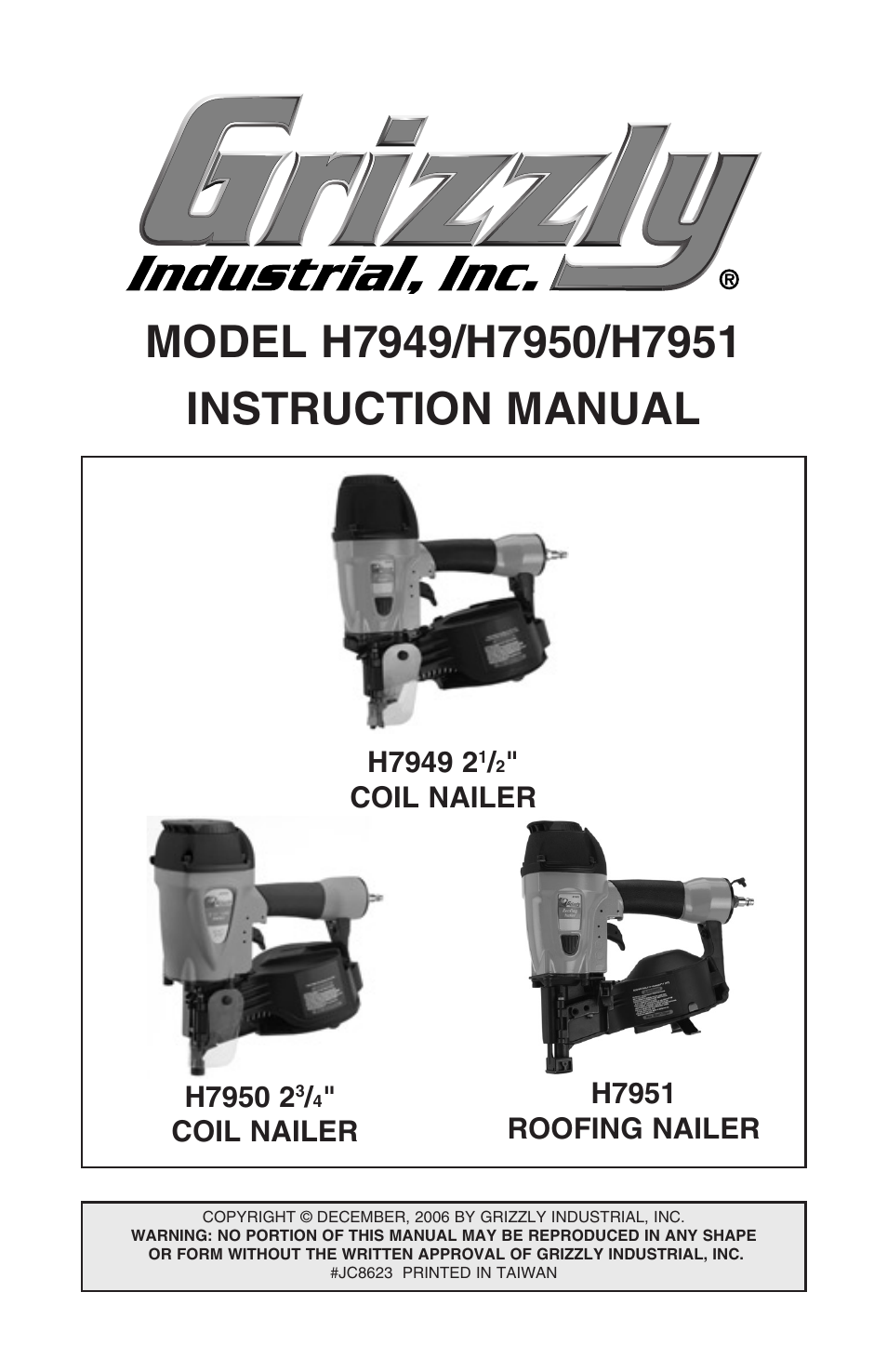 Grizzly H7949 User Manual | 32 pages