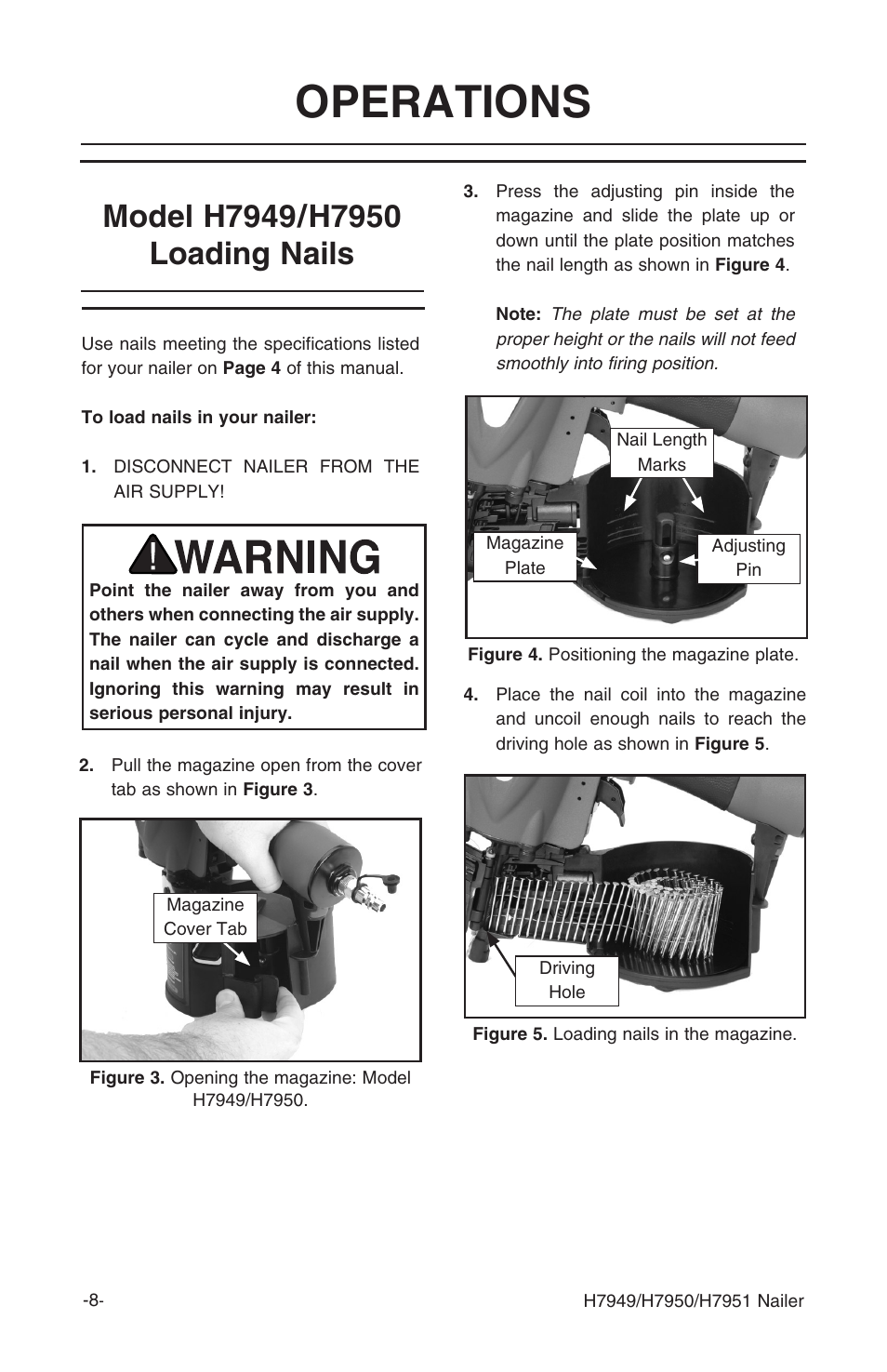 Operations | Grizzly H7949 User Manual | Page 10 / 32