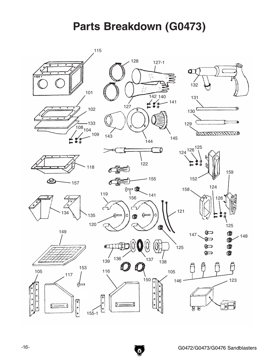 Parts breakdown (g0473) | Grizzly G0476 User Manual | Page 18 / 24