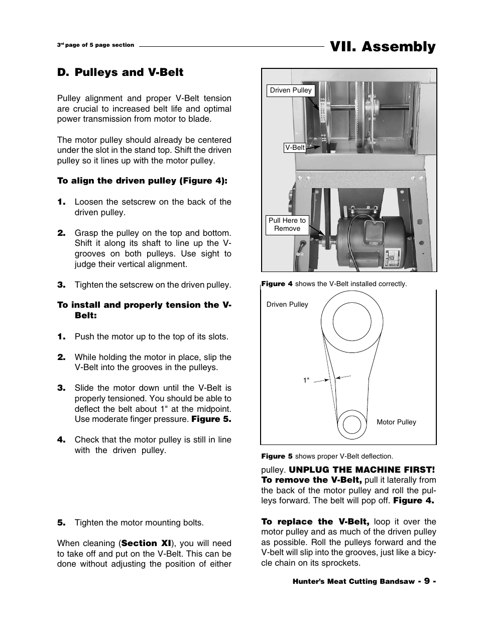Vii. assembly, D. pulleys and v-belt | Grizzly G1016 User Manual | Page 12 / 30