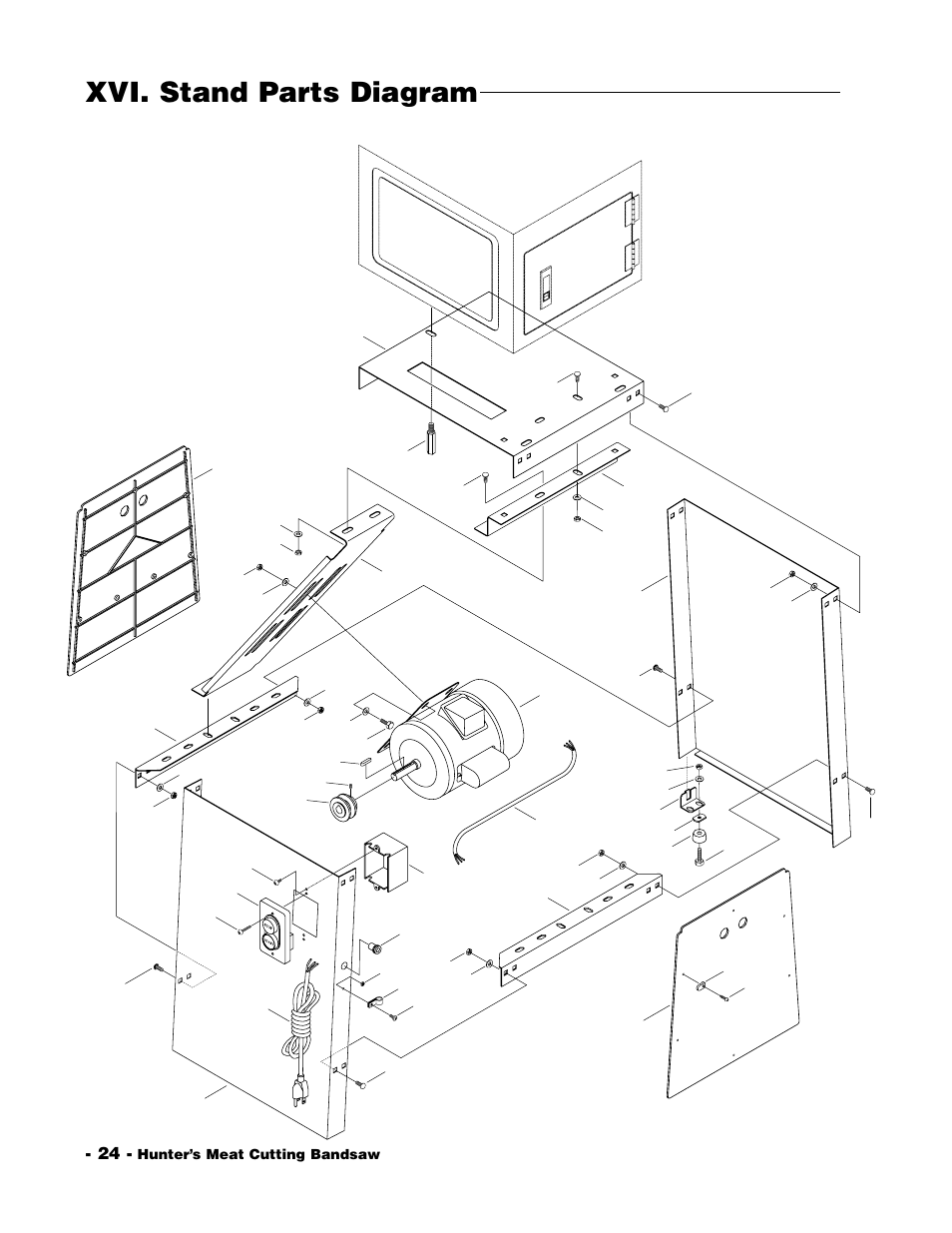 Xvi. stand parts diagram | Grizzly G1016 User Manual | Page 27 / 30