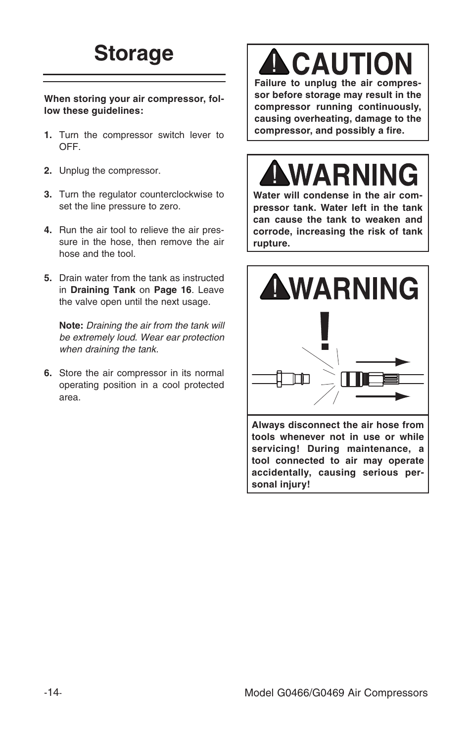 Storage | Grizzly G0469 User Manual | Page 16 / 32