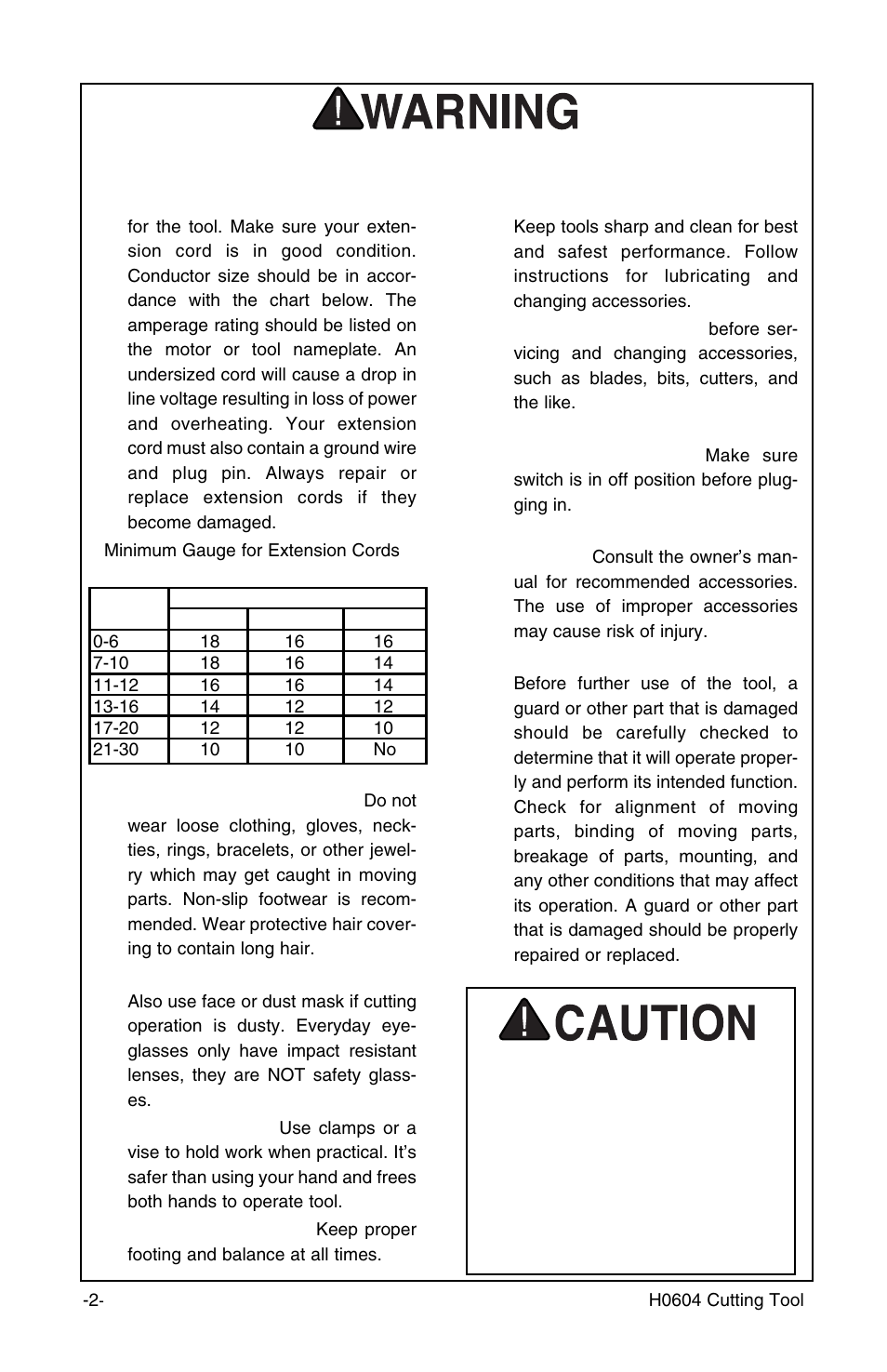Safety instructions for power tools | Grizzly H0604 User Manual | Page 4 / 10