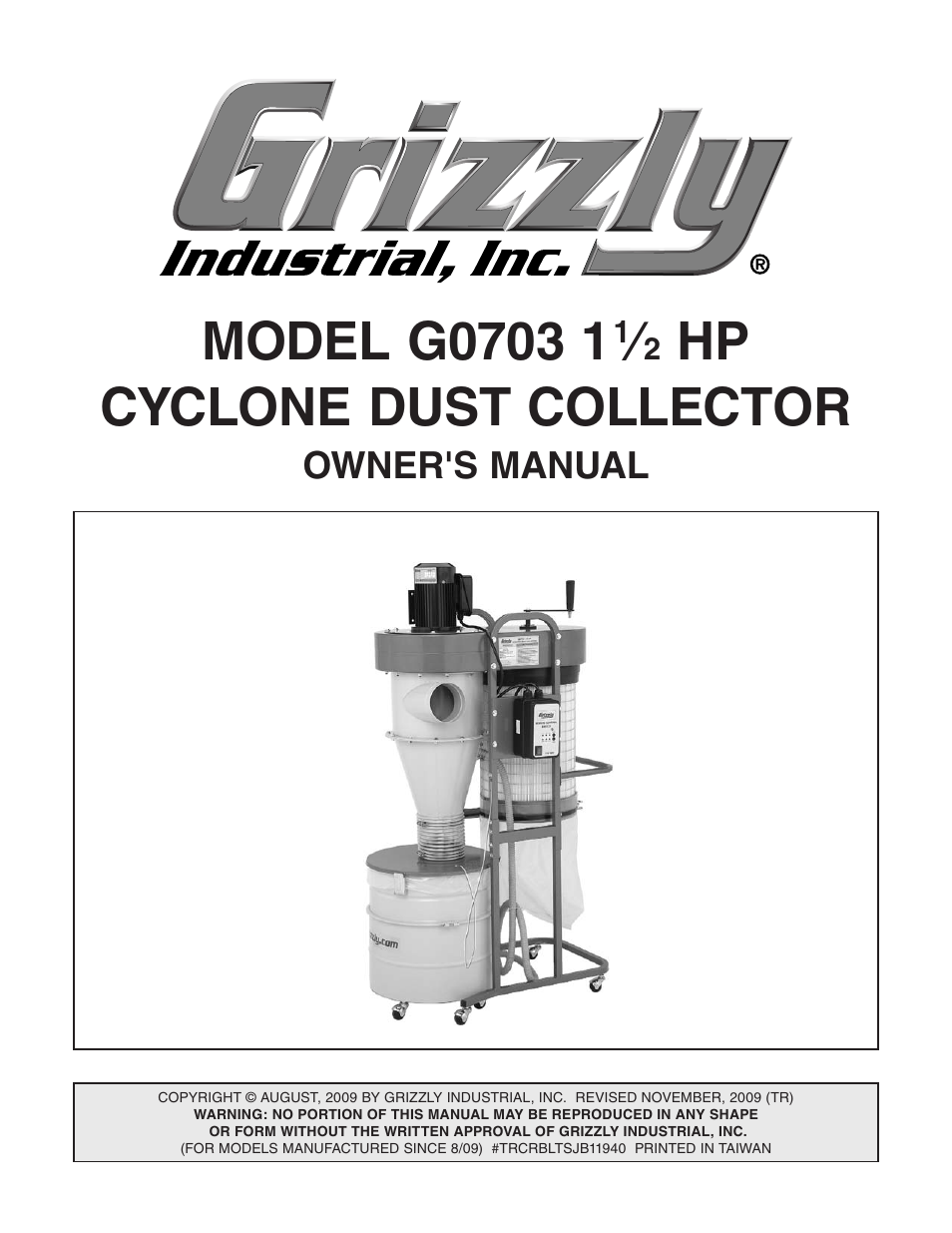 Grizzly G0703 11 User Manual | 40 pages