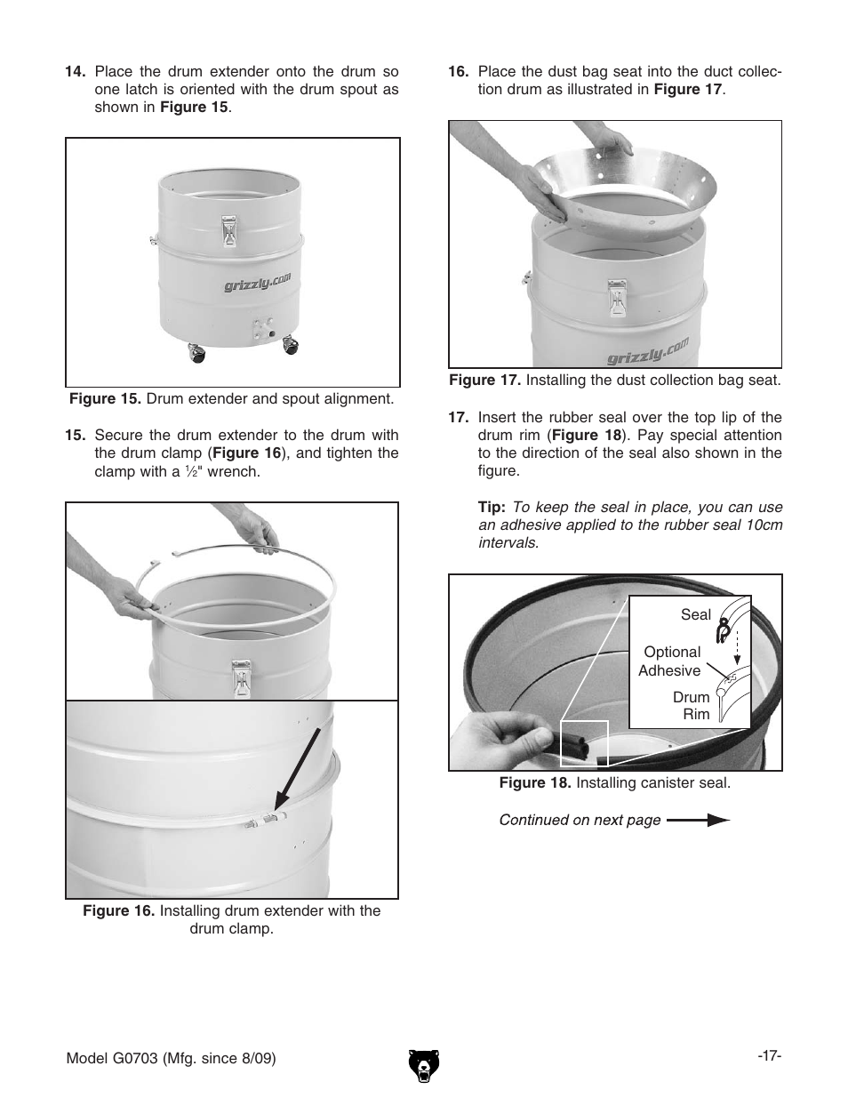 Grizzly G0703 11 User Manual | Page 17 / 40