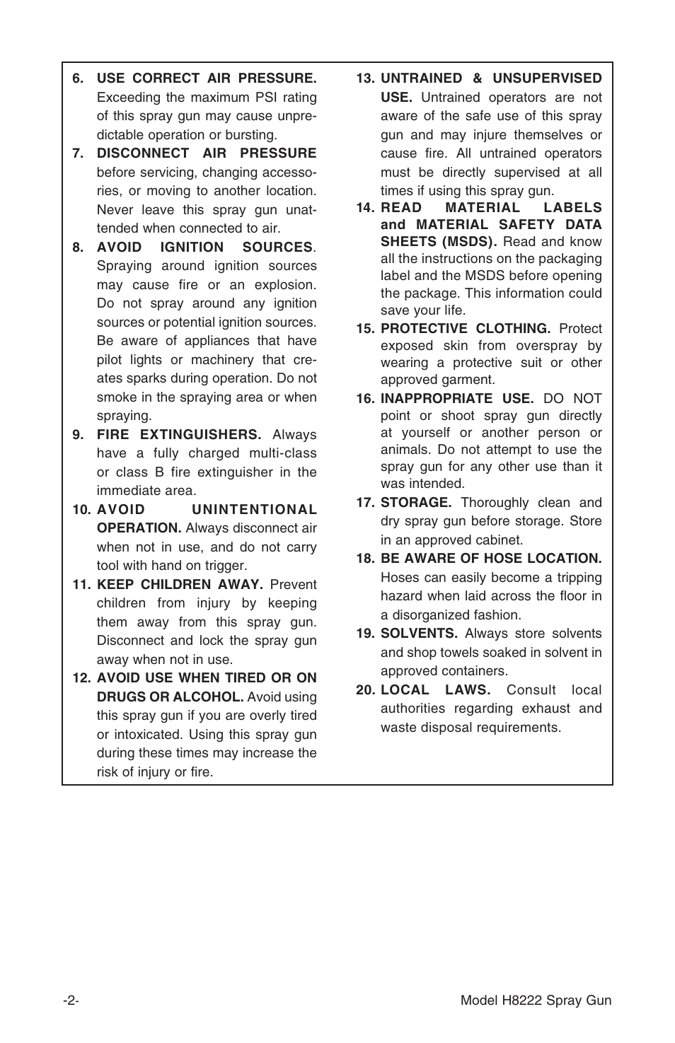 Grizzly Model H8222 User Manual | Page 3 / 16