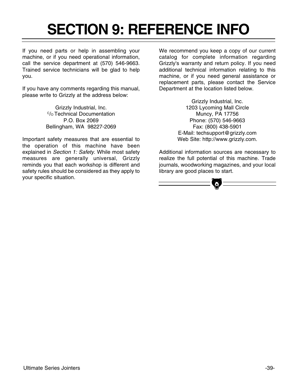 Grizzly G9953ZX User Manual | Page 41 / 76