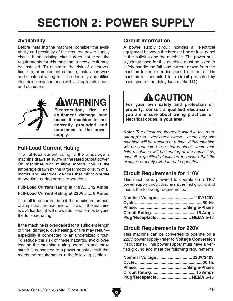 Grizzly COMBINATION SANDER G1183 User Manual | Page 13 / 48