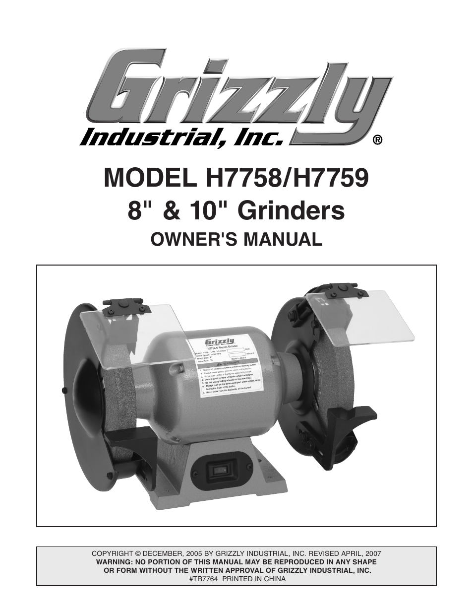 Grizzly H7758/H7759 User Manual | 28 pages