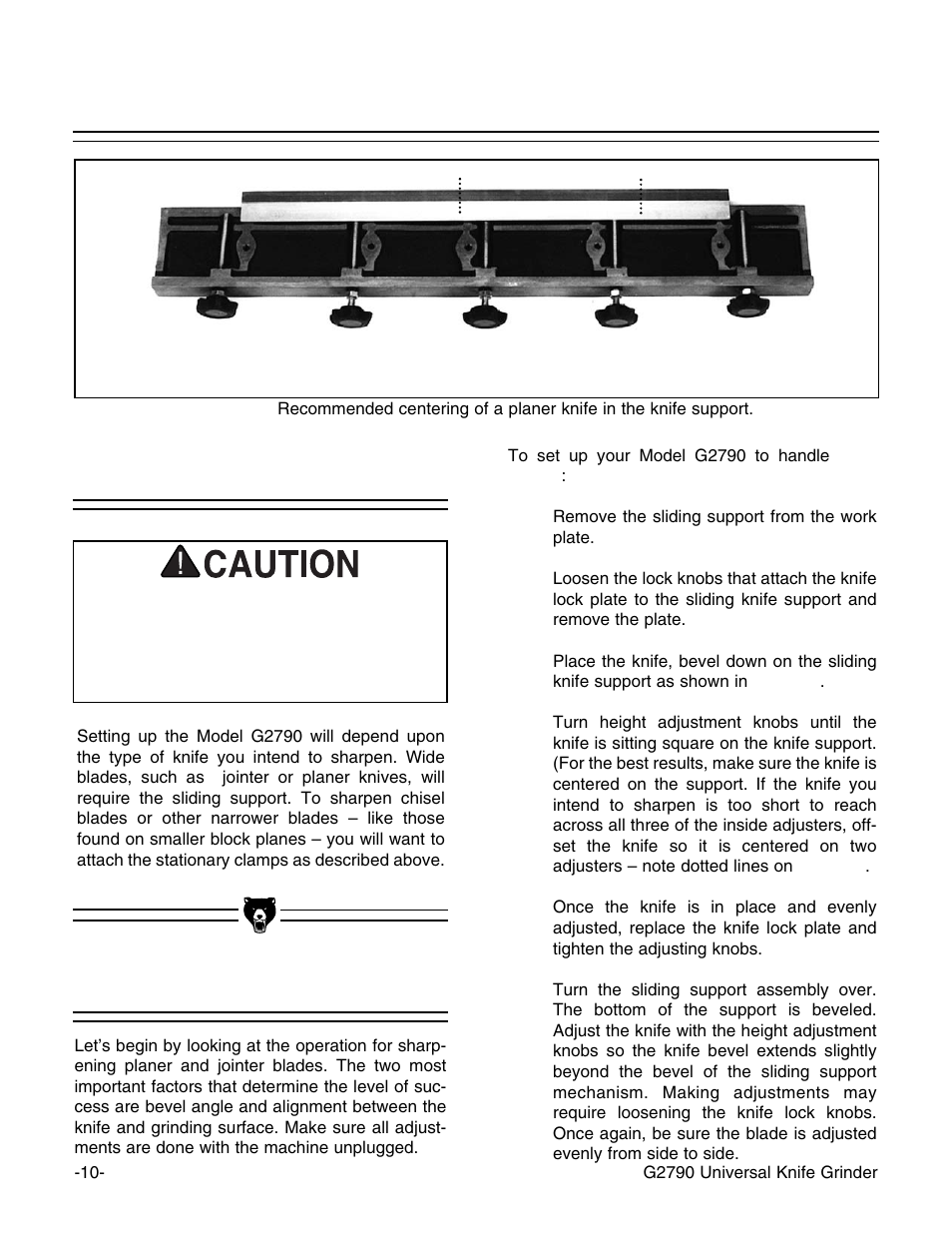 Overview wide knives | Grizzly G2790 User Manual | Page 13 / 23