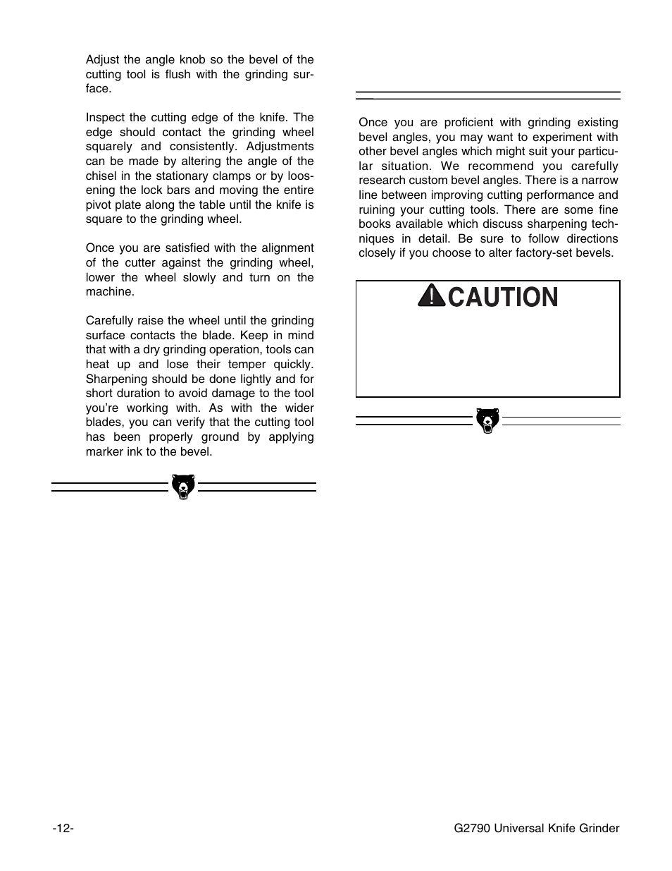 Other blades | Grizzly G2790 User Manual | Page 15 / 23