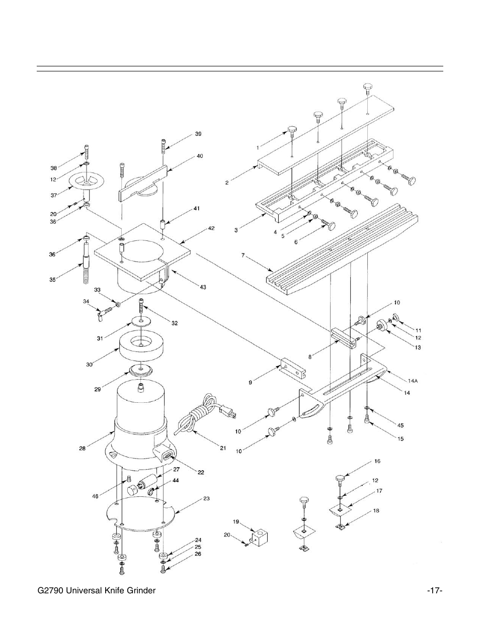 Parts diagram | Grizzly G2790 User Manual | Page 20 / 23