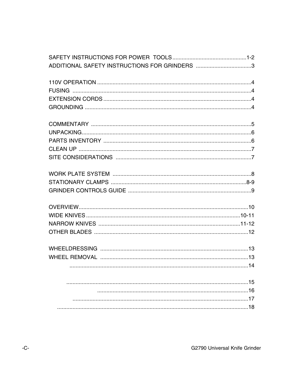 Grizzly G2790 User Manual | Page 3 / 23