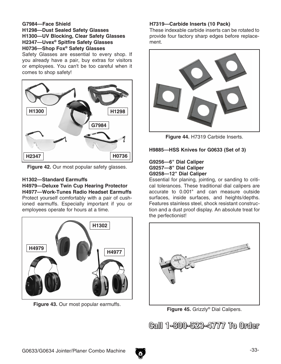 Grizzly G0633/G0634 User Manual | Page 35 / 72