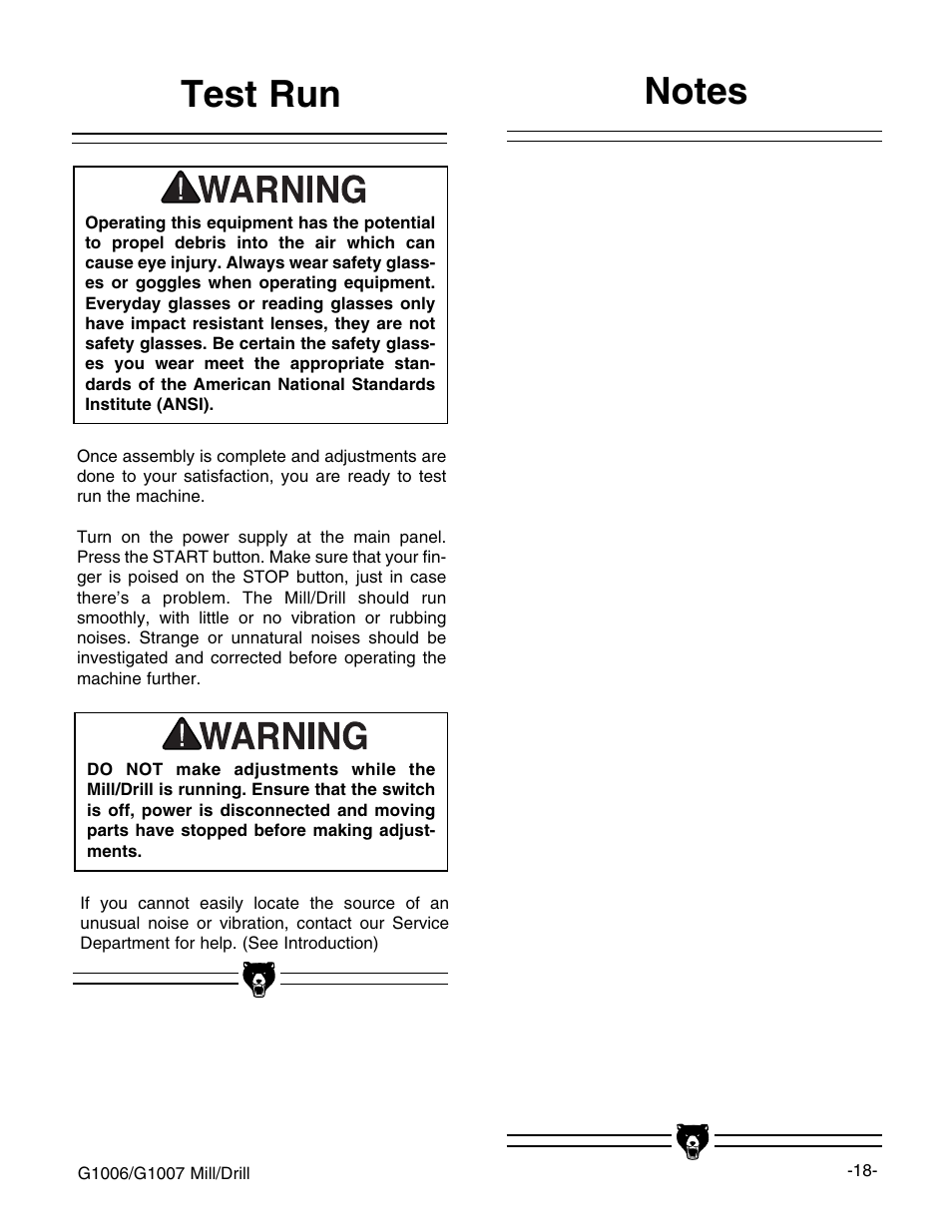 Grizzly G1006 User Manual | Page 18 / 23