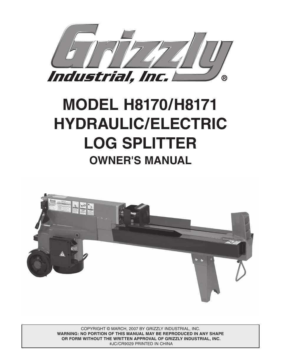 Grizzly H8170/H8171 User Manual | 32 pages