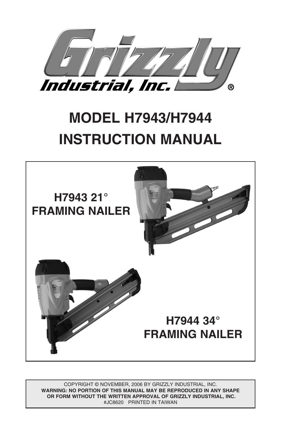 Grizzly H7943/H7944 User Manual | 24 pages