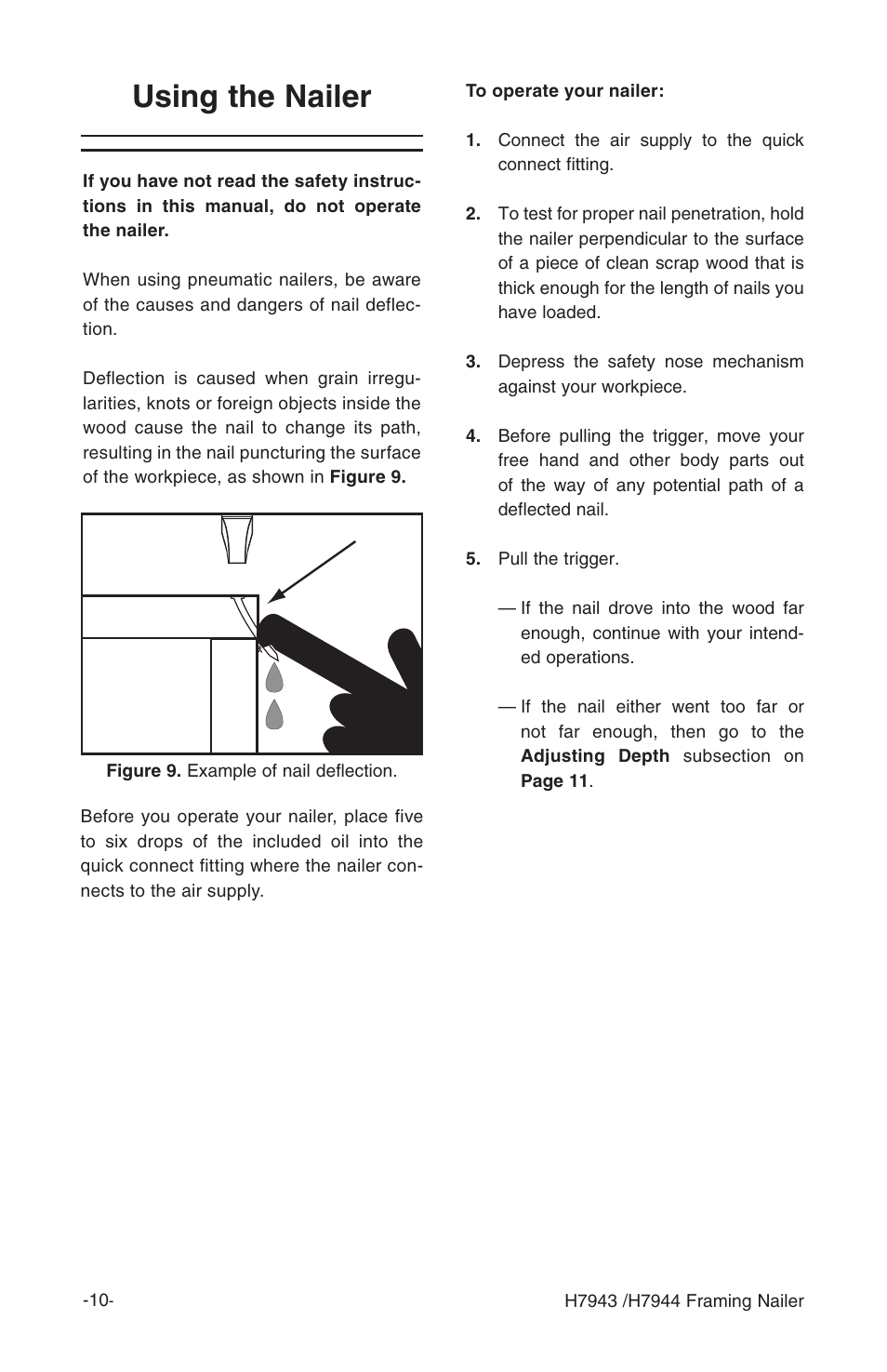 Using the nailer | Grizzly H7943/H7944 User Manual | Page 12 / 24