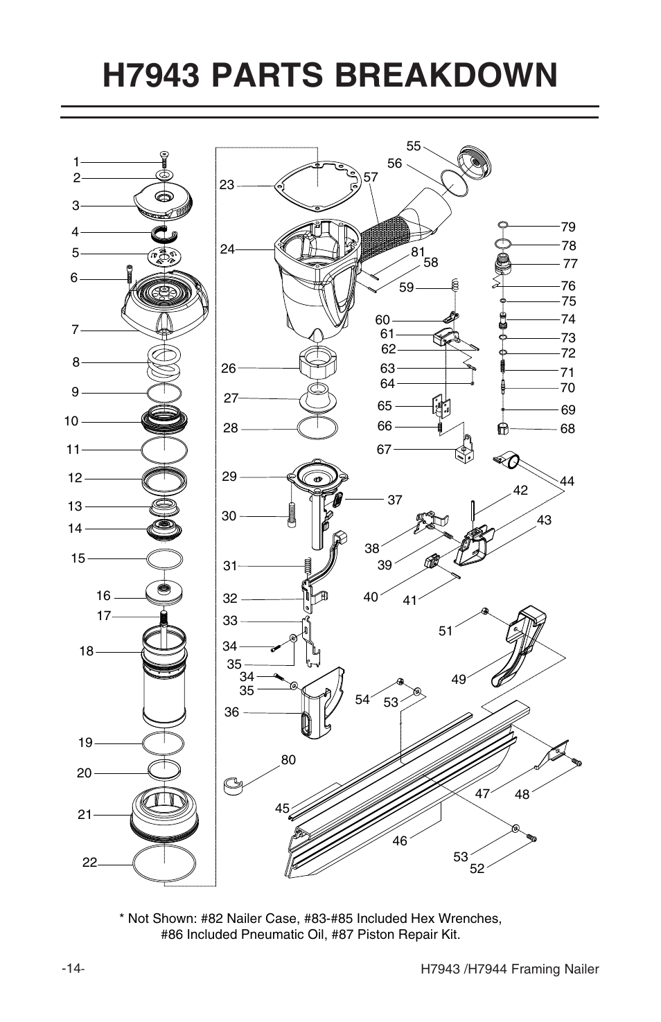 H7943 parts breakdown | Grizzly H7943/H7944 User Manual | Page 16 / 24