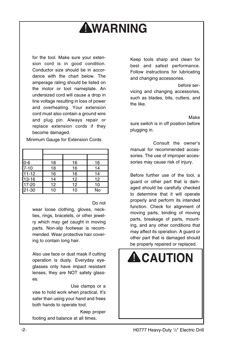 Safety instructions for power tools | Grizzly H0777 User Manual | Page 4 / 10