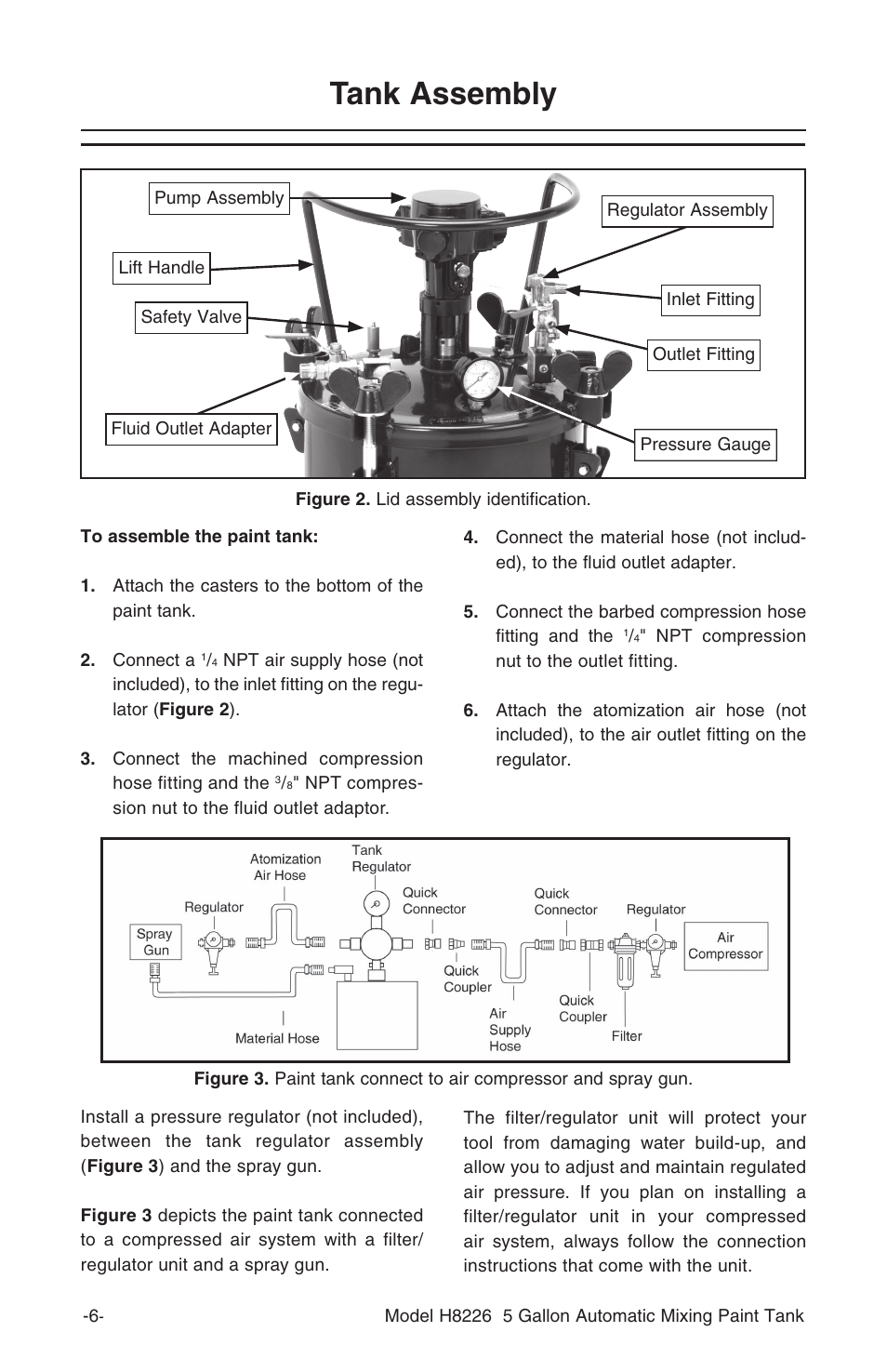 Tank assembly | Grizzly 5 GALLON AUTOMATIC MIXING PAINT TANK H8226 User Manual | Page 8 / 16